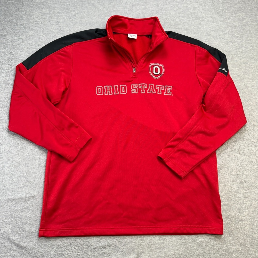 Ohio State Buckeyes Sweatshirt Mens XL Columbia Omni Shield 1/4 Fleece Sweater - Picture 1 of 12